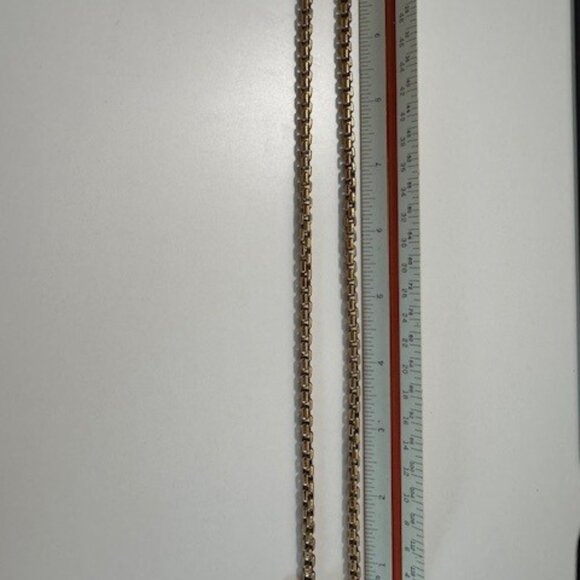 EFFY 22” Gold Over Sterling Silver Box Chain Necklace w/ Tag – Saks Purchase - Picture 4 of 5